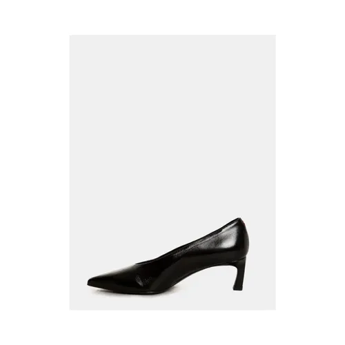 Black Leather Decolletè Shoes - Halmanera - Modalova