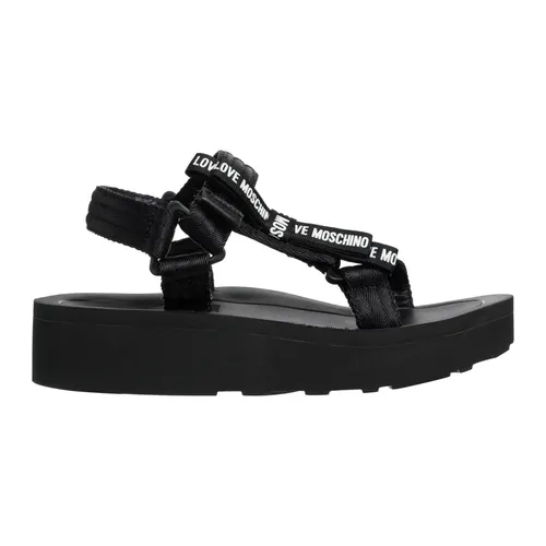 Adjustable Strap Sandals - Love Moschino - Modalova