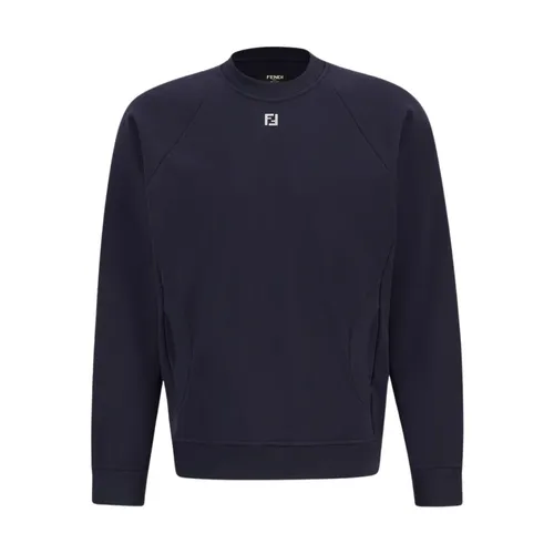 Cotton FF Metal Logo Sweater - Fendi - Modalova