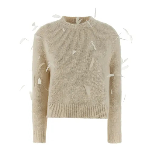 Alpaca Sweater with Feathers - Jil Sander - Modalova
