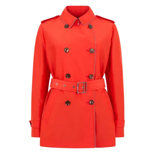 Trench Classico Rosso con Cintura e Bottoni - Moorer - Modalova