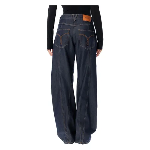 Twisted Denim Jeans - Versace - Modalova