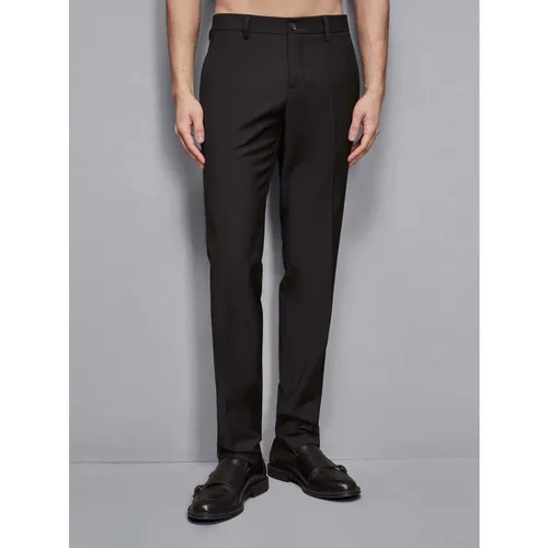 Black Slim Fit Wool Trousers - Patrizia Pepe - Modalova
