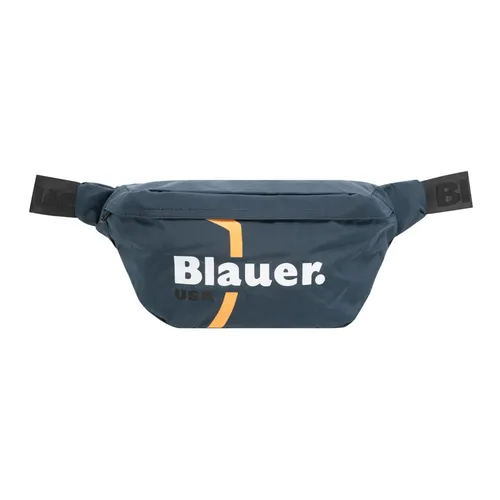 Patterned Belt Bag with Adjustable Strap - Blauer - Modalova