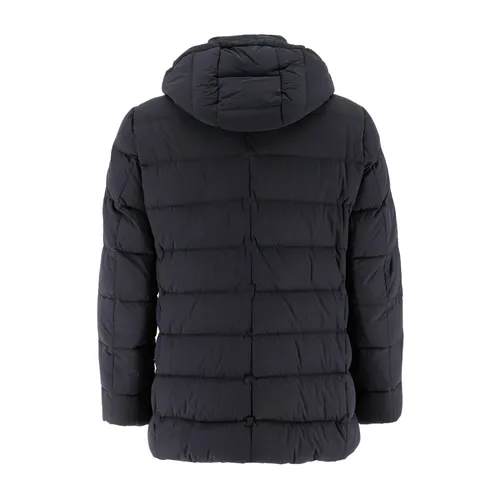 Quilted Down Jacket with Hood - Moorer - Modalova