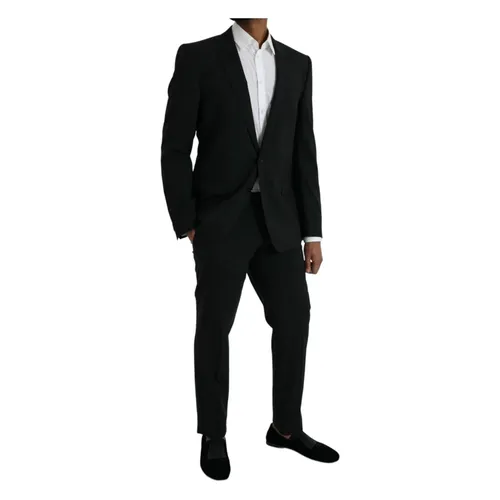 Black Wool Martini Formal Suit - Dolce & Gabbana - Modalova