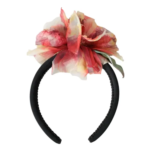 Floral Black Tiara Women Headband Diadem - Dolce & Gabbana - Modalova