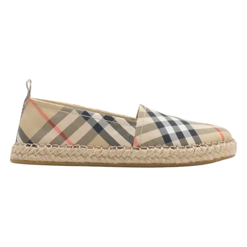 Check Espadrilles in Beige for Kids - Burberry - Modalova