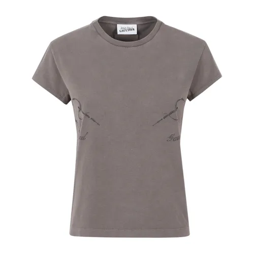 Stretch Cotton Baby Tee Embroidered - Jean Paul Gaultier - Modalova