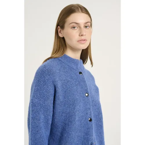 Blue Alphagz Short Cardigan Jacket - Gestuz - Modalova