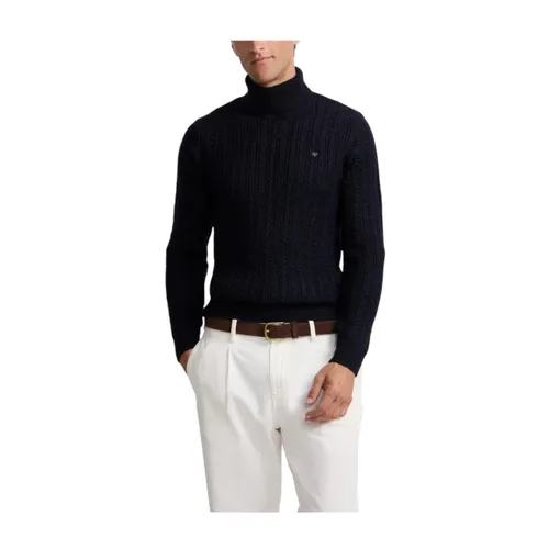 Cable Turtleneck Sweater - Silbon - Modalova