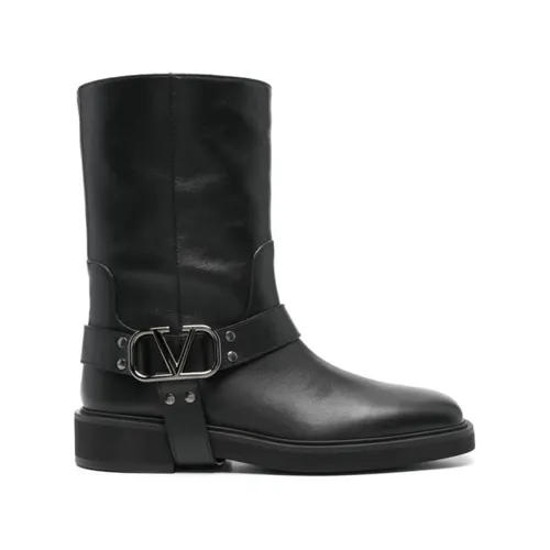 Black VLogo ankle boots - Valentino - Modalova