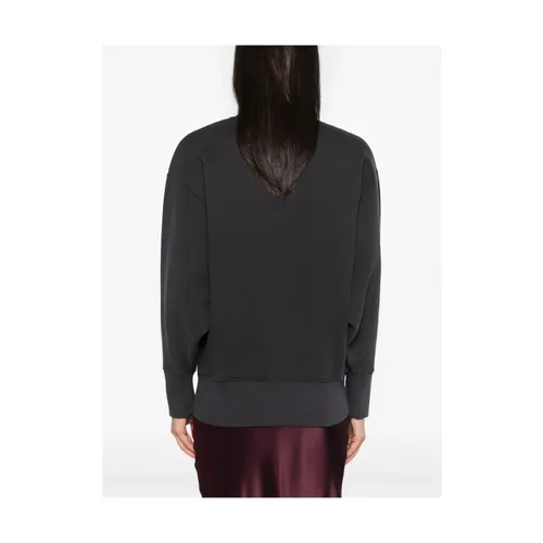 Black Jersey Sweatshirt with Logo Print - Anine Bing - Modalova