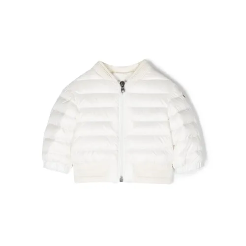 Quilted Padded Jacket with Logo Patch - Moncler - Modalova
