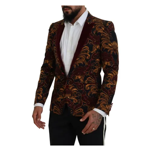 Elegant Multicolor Blazer Wool Blend - Dolce & Gabbana - Modalova