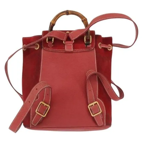 Pre-owned Suede Backpack - Gucci Vintage - Modalova