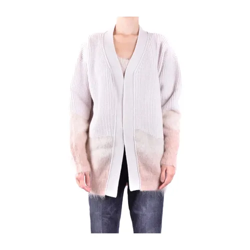 White V-Neck Cardigan Fall/Winter Style - Dondup - Modalova