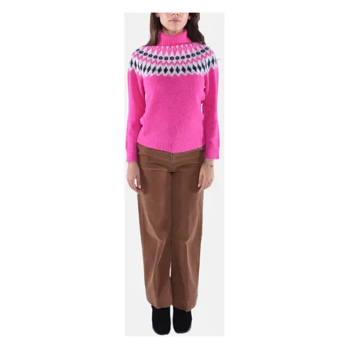 Alpaca Wool Norwegian Pattern Sweater - Kangra - Modalova