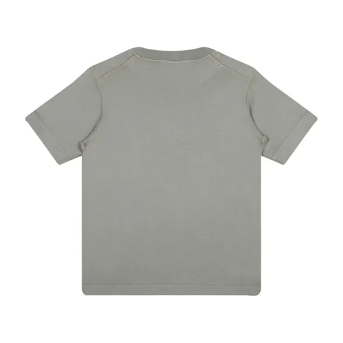 Mud Cotton T-shirt with Logo Embroidery - Stone Island - Modalova