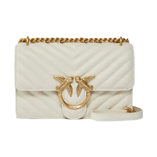 Mini Borsa Chevron in Nappa di Agnello - PINKO - Modalova
