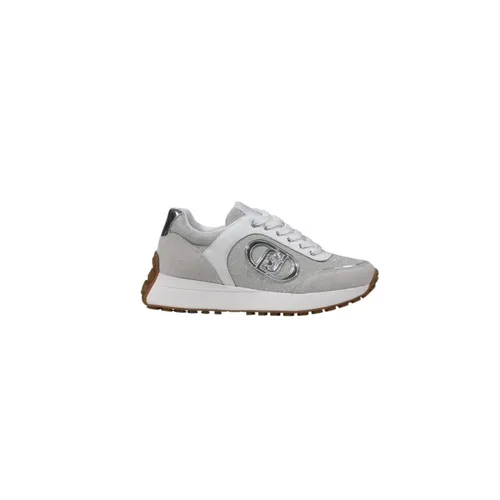 Silver Glitter Lace-Up Sneakers - Liu Jo - Modalova