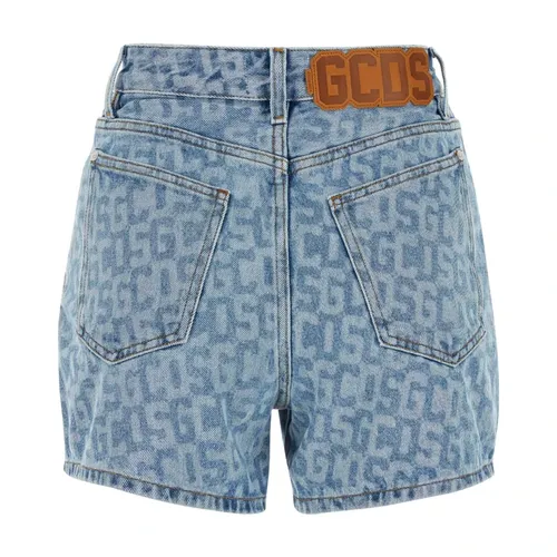 Printed Denim Shorts - Gcds - Modalova