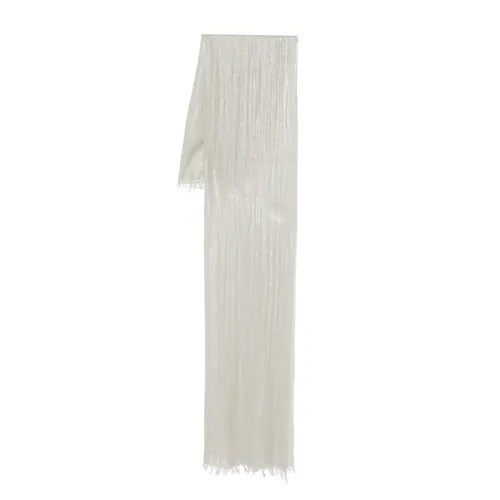 Taupe Grey Fringe Rectangle Shawl - D'aniello - Modalova