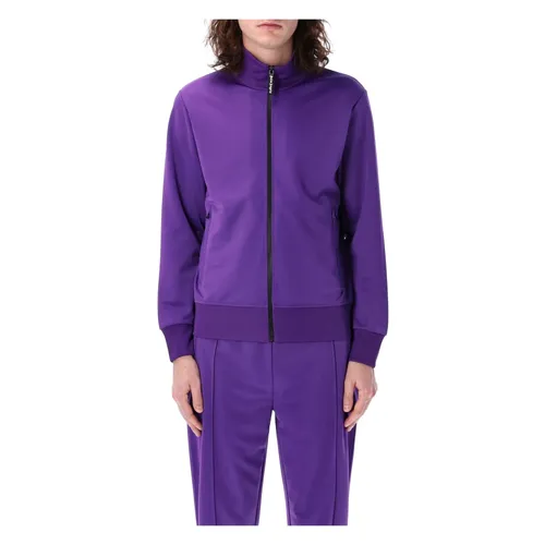 Purple Knitwear Curved Logo Track Jacket - Palm Angels - Modalova