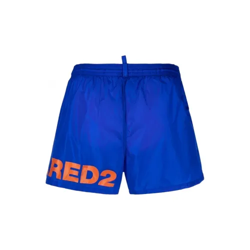 Trendy Blue and Orange Swim Shorts - Dsquared2 - Modalova