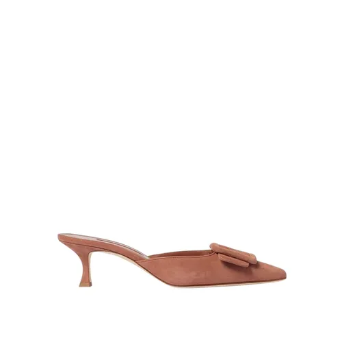 Pointed Toe Mules - Manolo Blahnik - Modalova