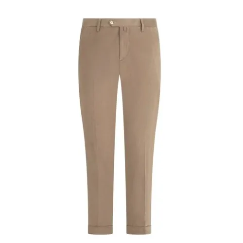 White Biscot Trousers Logoed Button Closure - Briglia - Modalova