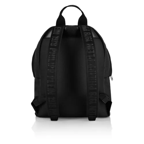 Iconic Black Nylon Canvas Backpack - Philipp Plein - Modalova