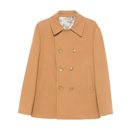 Double-Breasted Wool Blend Coat - Etro - Modalova