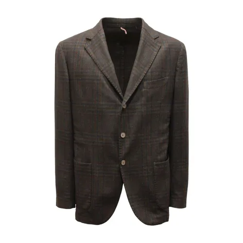 Wool Blend Green Jacket - Santaniello - Modalova