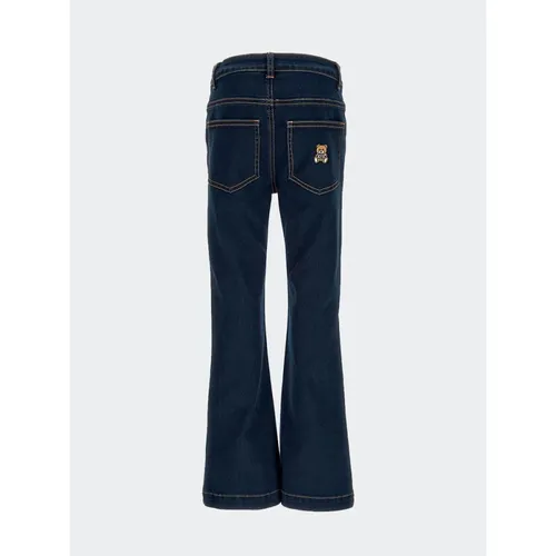 Elastic Denim Pants - Moschino - Modalova