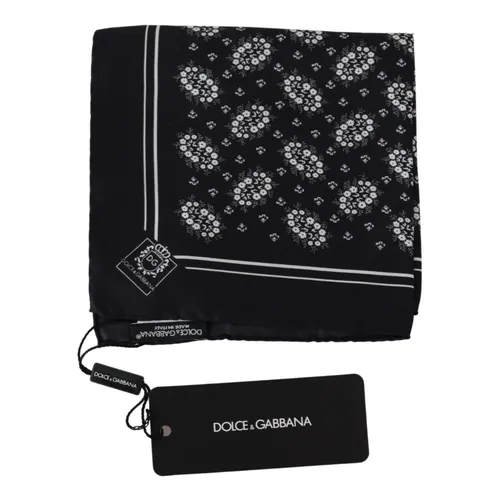 Luxury Silk Patterned Square Scarf - Dolce & Gabbana - Modalova