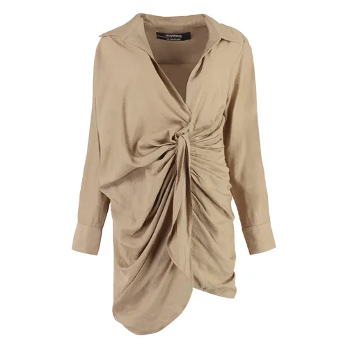 Draped Viscose Dress with Asymmetric Hem - Jacquemus - Modalova