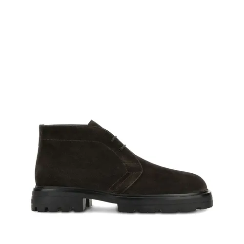 Black Lace-Up Flat Ankle Boots - Hogan - Modalova