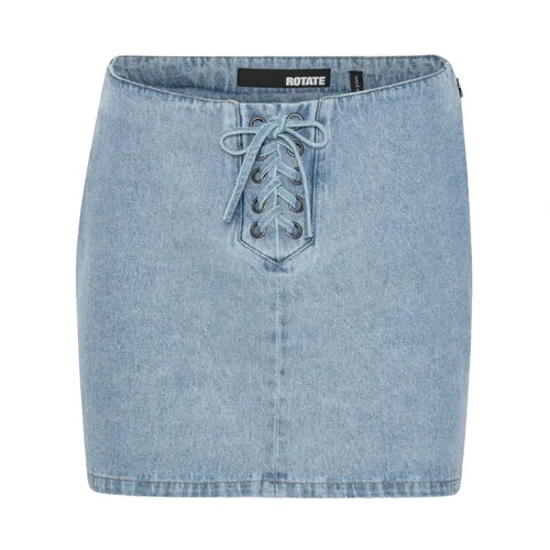 Laced Denim Mini Skirt - Rotate Birger Christensen - Modalova