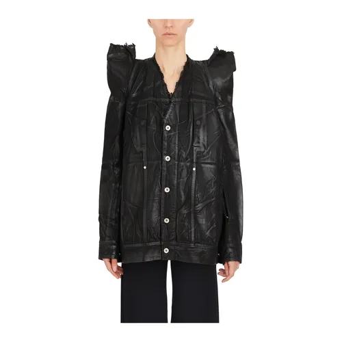 Coated Cotton Worker Jacket - Rick Owens - Modalova