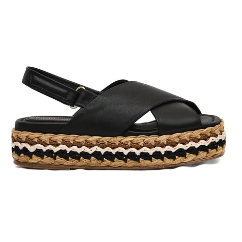 Black Woven Wedge Sandals - Paloma Barceló - Modalova