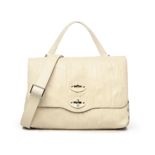 White Shoulder Bag with Studs - Zanellato - Modalova