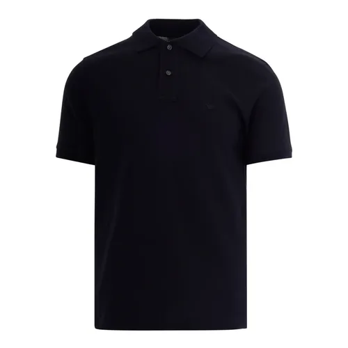 Jersey Polo Shirt with Logo Collar - Emporio Armani - Modalova