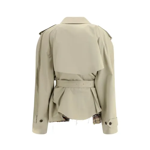 Raw-cut Short Trench Coat - Balenciaga - Modalova