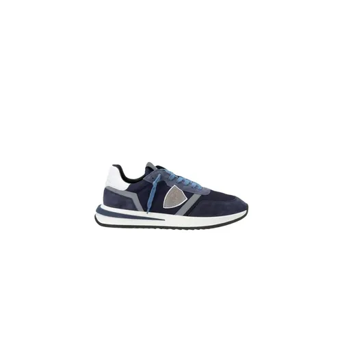 Blue Low Top Sneakers with 3D Insert - Philippe Model - Modalova