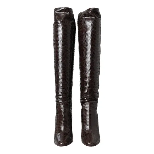 Exotic Leather High Heel Boots - Dolce & Gabbana - Modalova