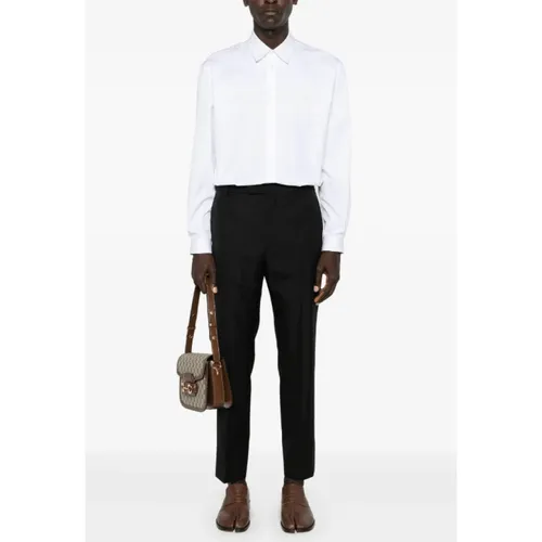 White Cotton Logo Shirt - Gucci - Modalova