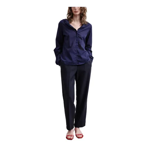 Blue Striped Cotton Shirt - Pomandère - Modalova