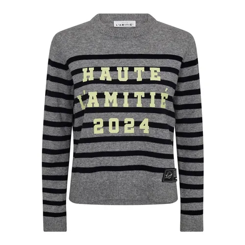 Cash LS Stripe Logo Knit - Haute L'Amitié - Modalova