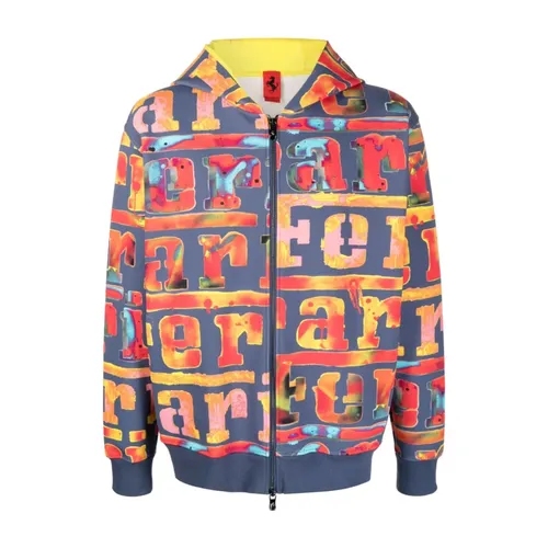 Painterly Zip-Up Hoodie - Ferrari - Modalova